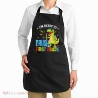 Back To School I'm Ready To Crush First Grade Dinosaur Apron thumb 2