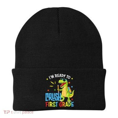 Back To School I'm Ready To Crush First Grade Dinosaur Beanie