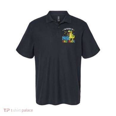 Back To School I'm Ready To Crush First Grade Dinosaur Polo