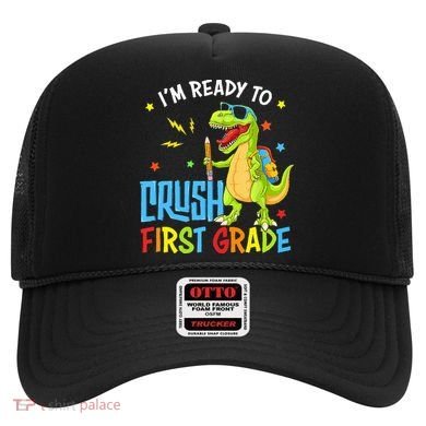 Back To School I'm Ready To Crush First Grade Dinosaur Hat