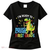 Back To School I'm Ready To Crush First Grade Dinosaur Women's T-Shirt thumb 0