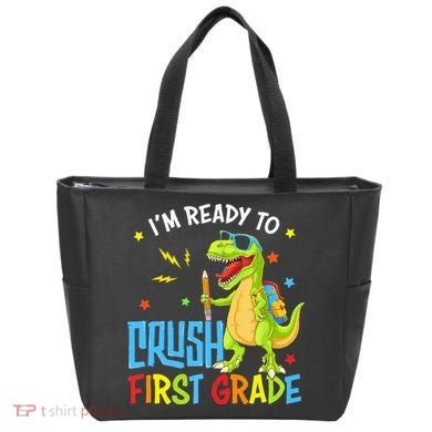 Back To School I'm Ready To Crush First Grade Dinosaur Tote Bag