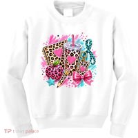 Back To School Leopard Print Cute School Supplies Kids Sweatshirt thumb 0