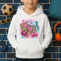 Back To School Leopard Print Cute School Supplies Kids Hoodie thumb 2