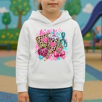Back To School Leopard Print Cute School Supplies Kids Hoodie thumb 3