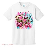 Back To School Leopard Print Cute School Supplies Kids T-Shirt thumb 0