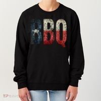 BBQ Texas State Flag Barbecue Women's Sweatshirt thumb 0