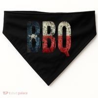 BBQ Texas State Flag Barbecue USA-Made Doggie Bandana thumb 0