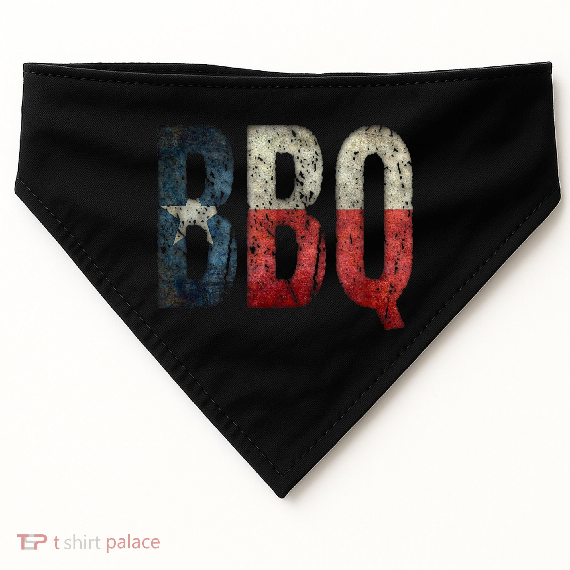 BBQ Texas State Flag Barbecue USA-Made Doggie Bandana