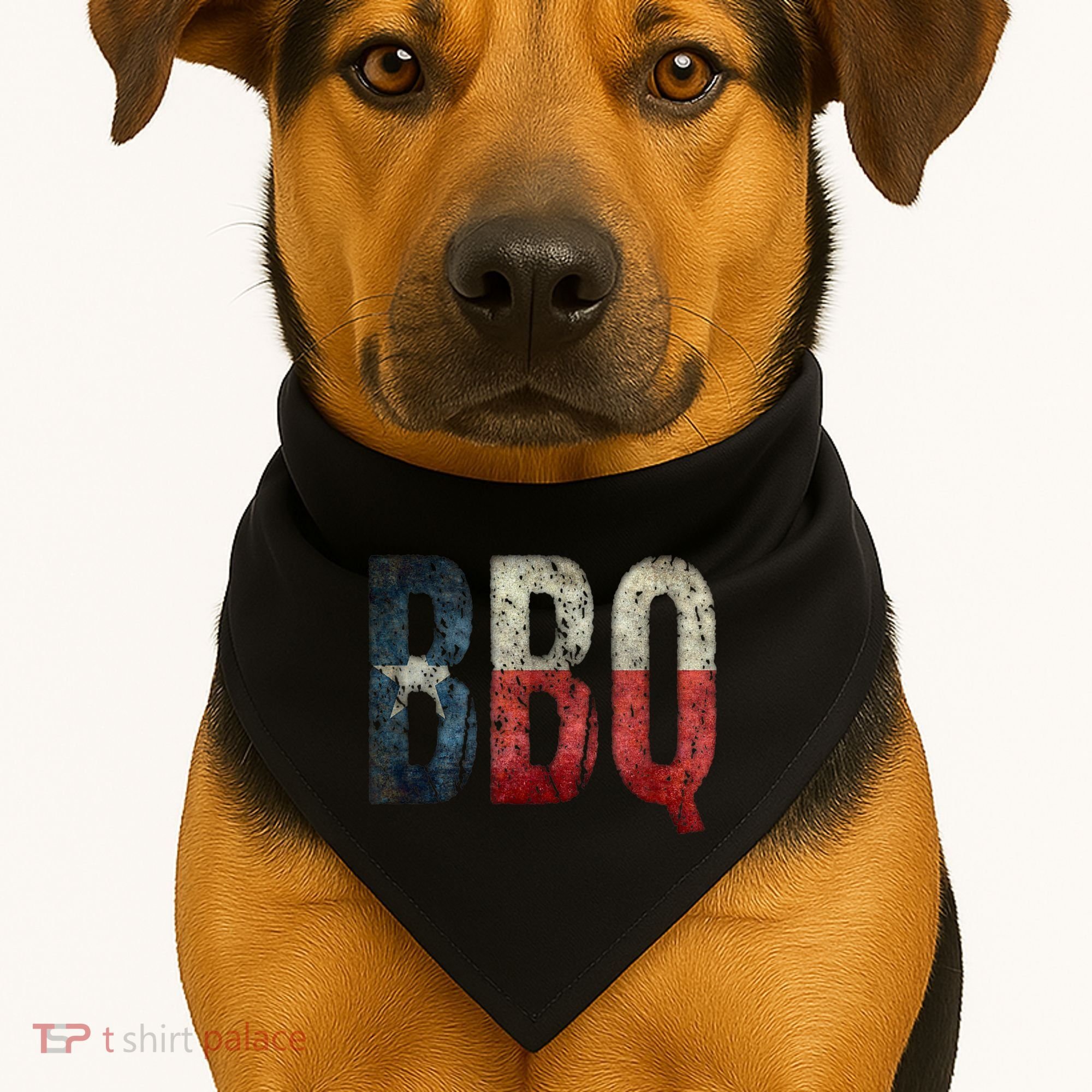 BBQ Texas State Flag Barbecue USA-Made Doggie Bandana