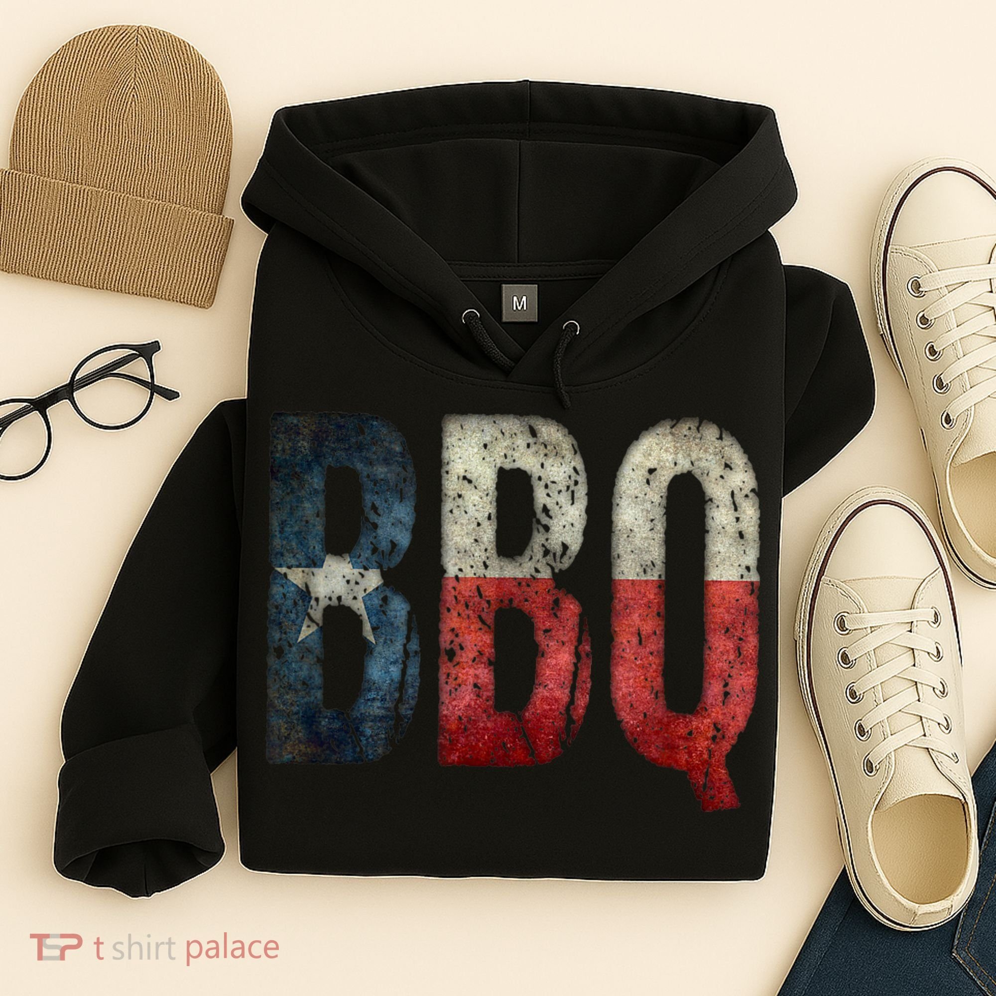 BBQ Texas State Flag Barbecue Hoodie