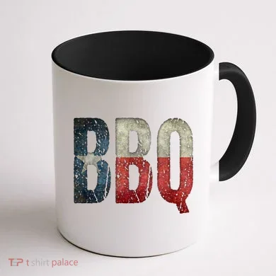 BBQ Texas State Flag Barbecue Coffee Mug back