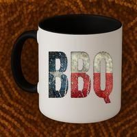 BBQ Texas State Flag Barbecue Coffee Mug thumb 2