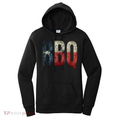 BBQ Texas State Flag Barbecue Women's Hoodie