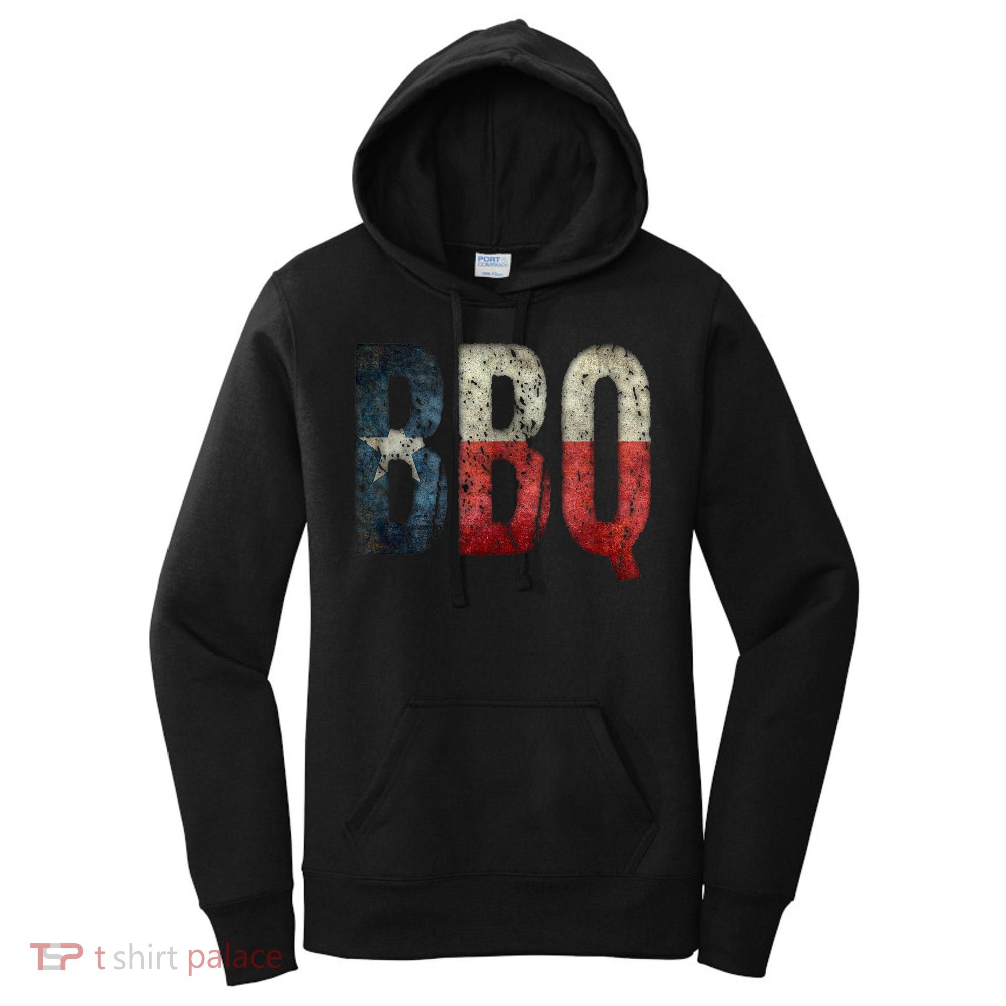 BBQ Texas State Flag Barbecue Women's Hoodie