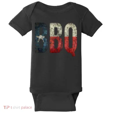 BBQ Texas State Flag Barbecue Baby Bodysuit