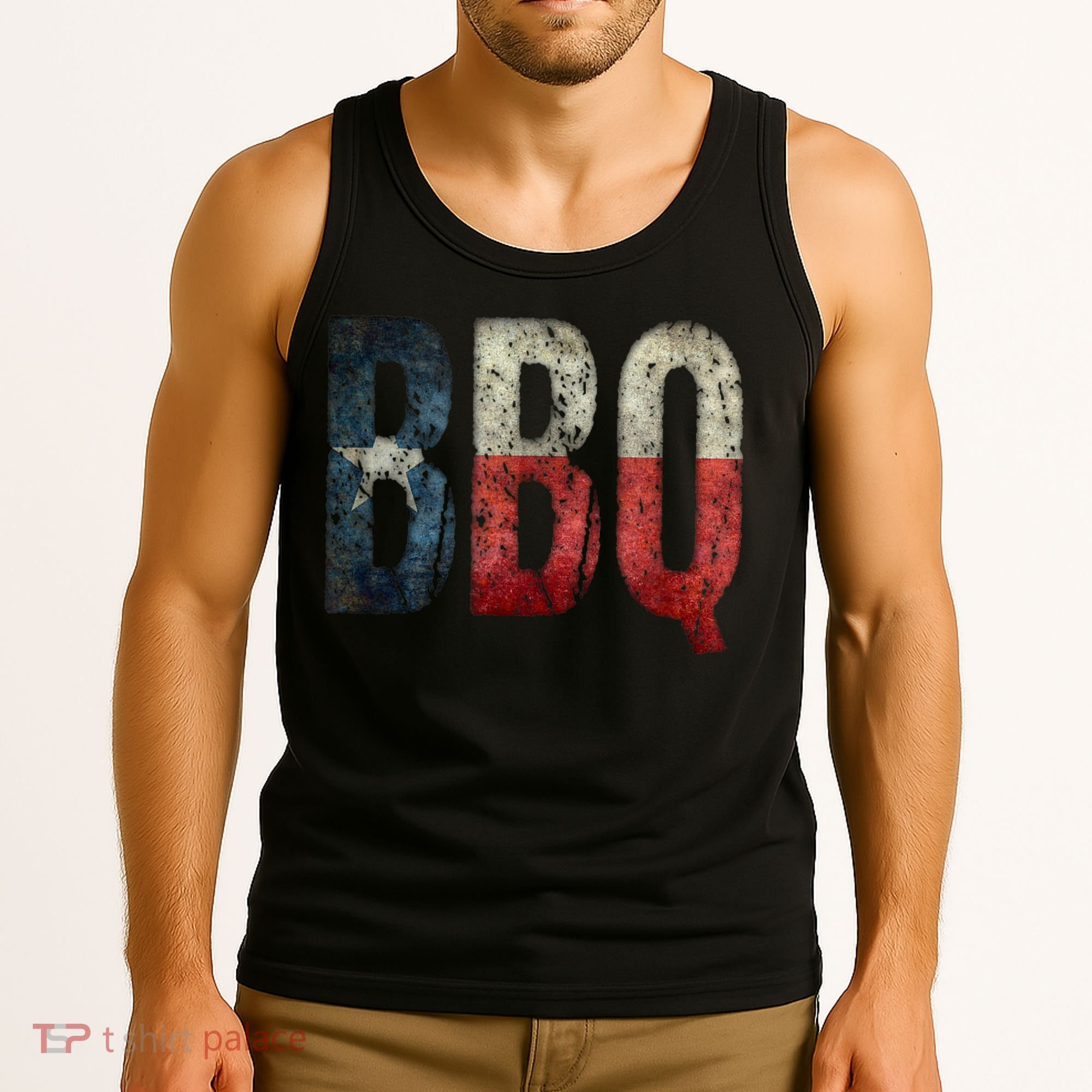 BBQ Texas State Flag Barbecue Tank Top