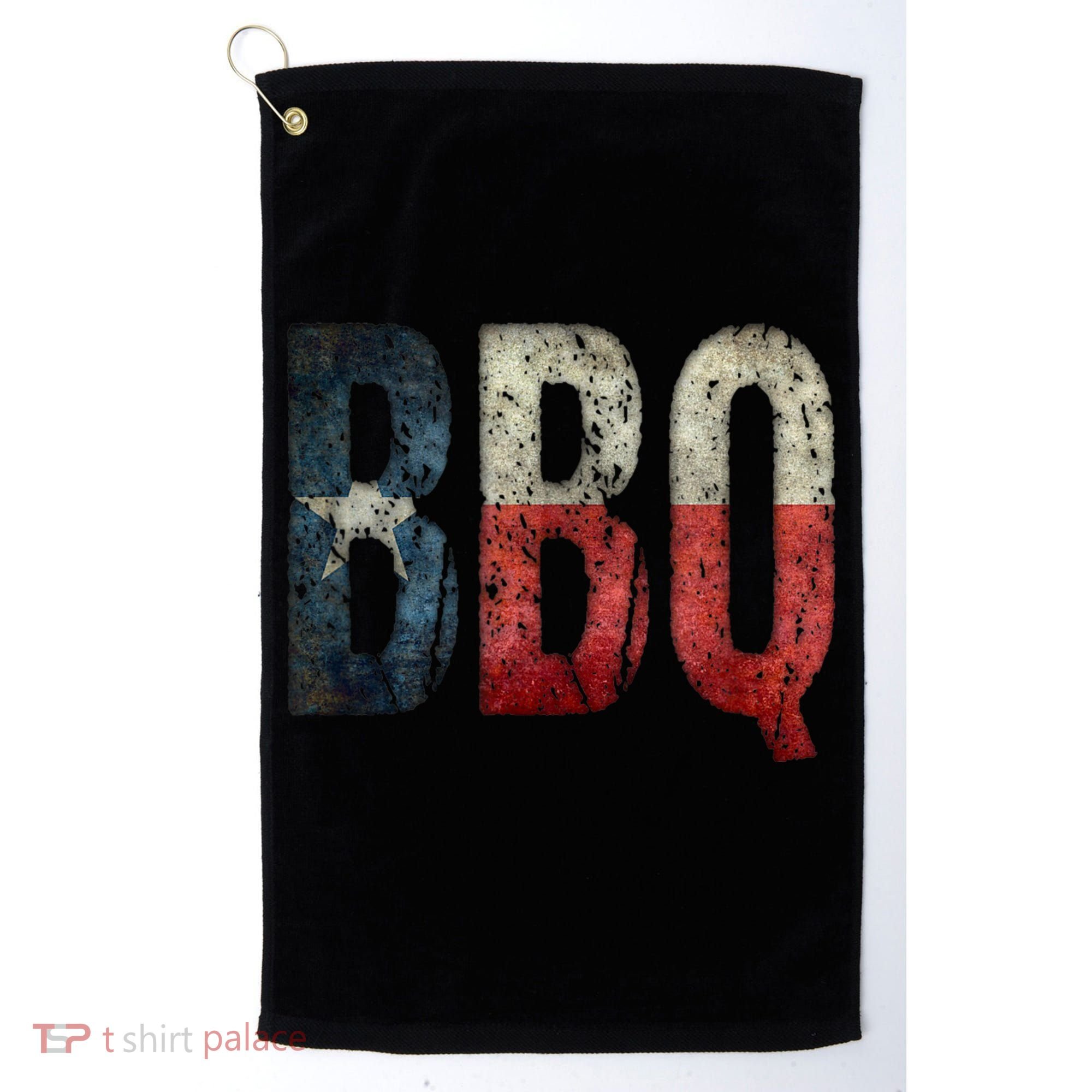 BBQ Texas State Flag Barbecue Golf Towel
