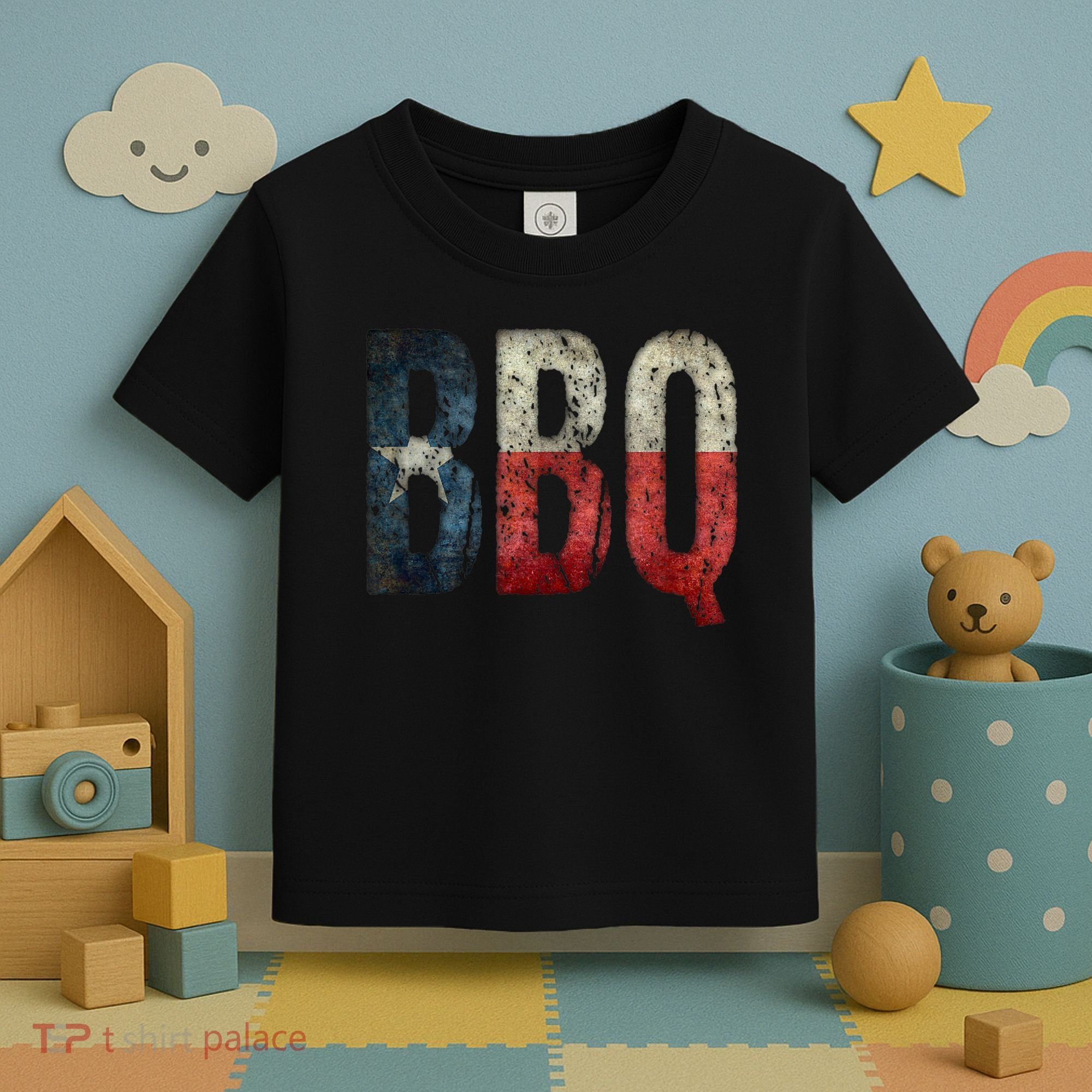 BBQ Texas State Flag Barbecue Toddler T-Shirt