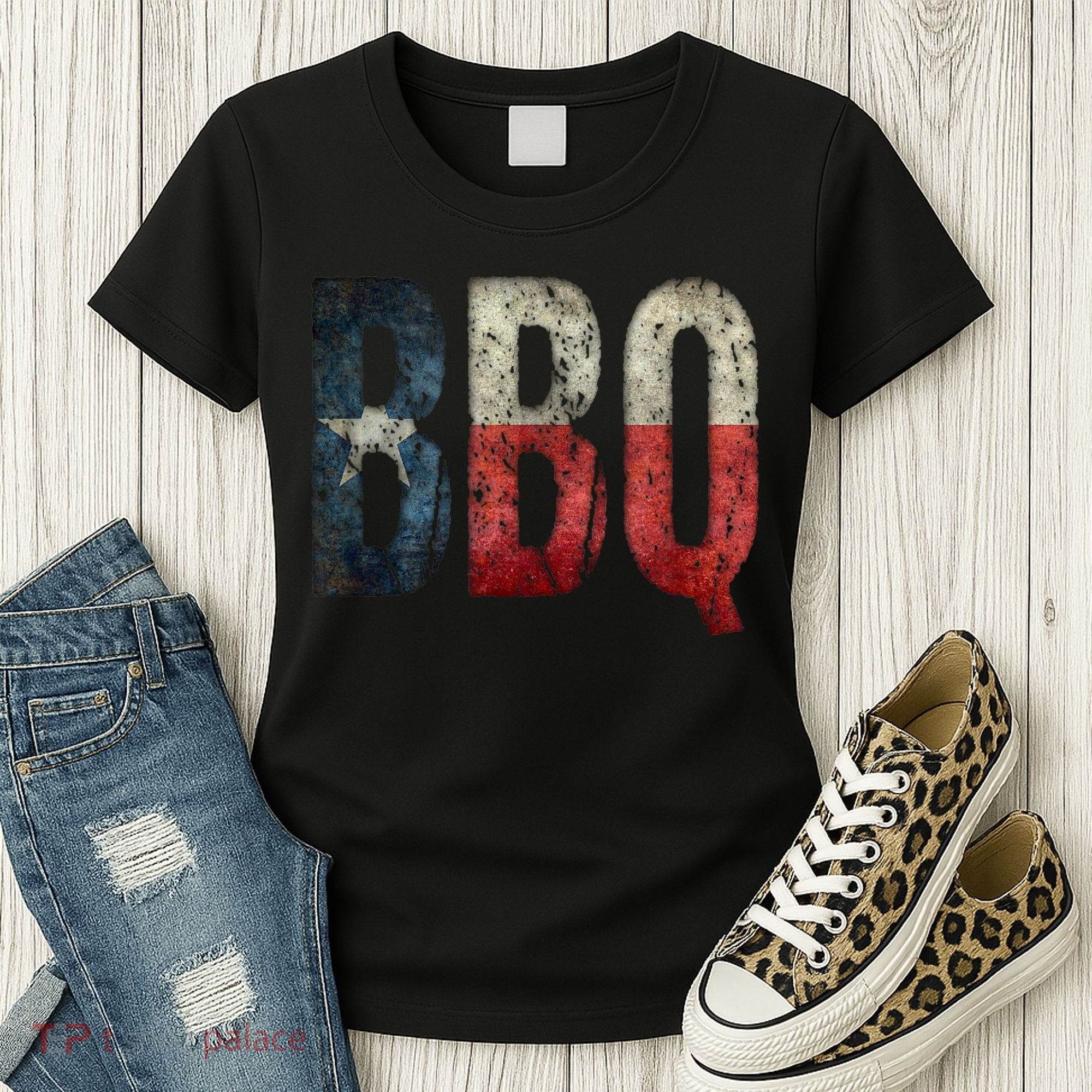 BBQ Texas State Flag Barbecue Women's T-Shirt