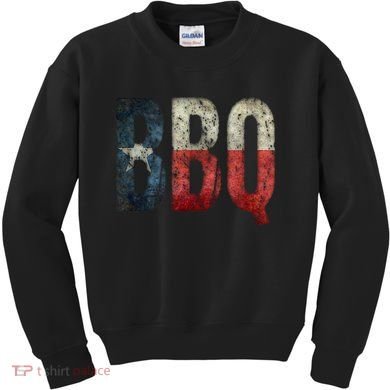 BBQ Texas State Flag Barbecue Kids Sweatshirt