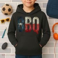 BBQ Texas State Flag Barbecue Kids Hoodie thumb 2