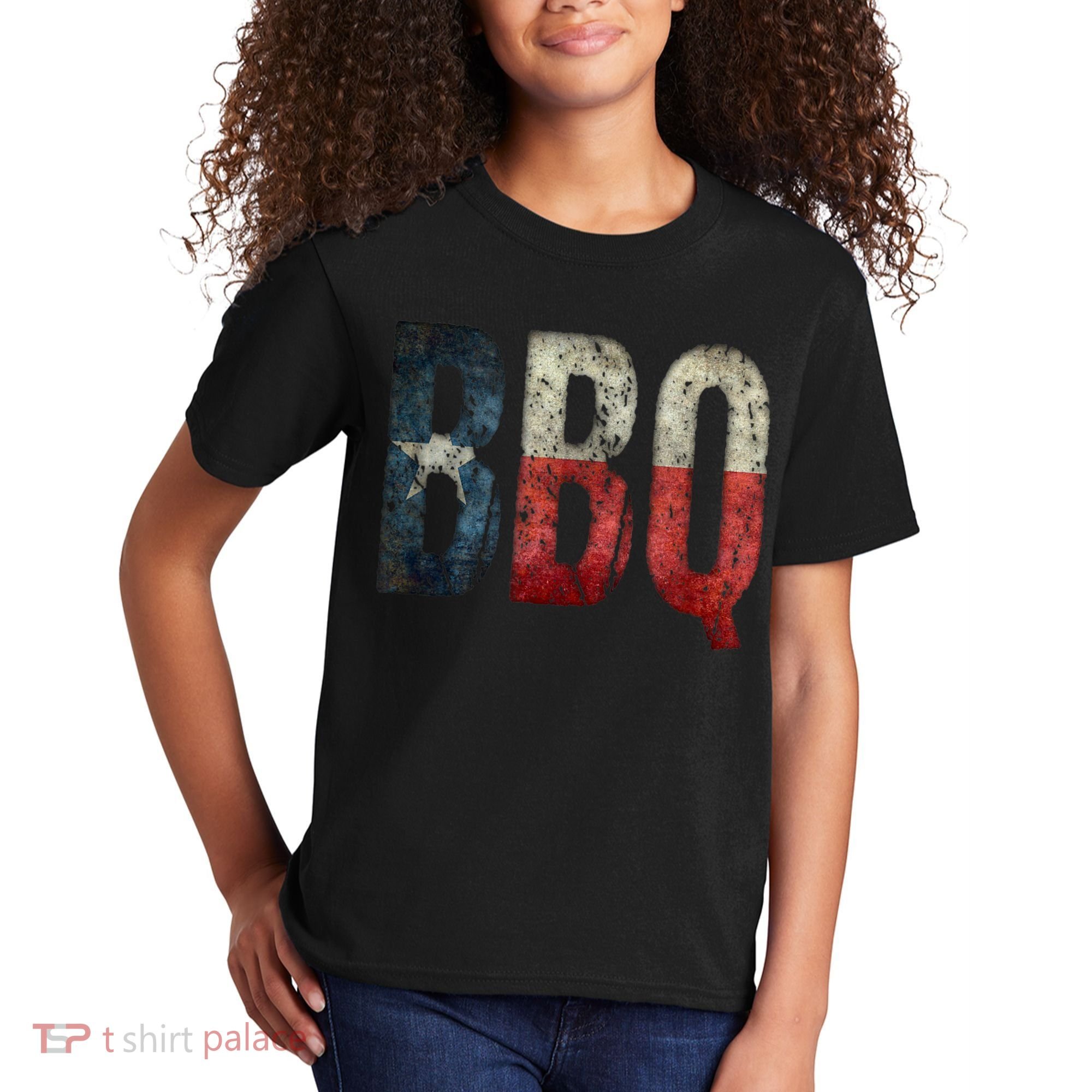 BBQ Texas State Flag Barbecue Kids T-Shirt