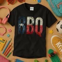 BBQ Texas State Flag Barbecue Kids T-Shirt thumb 3