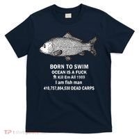 Born To Swim Ocean Is A Fuck Kill Em All 1989 T-Shirt thumb 0