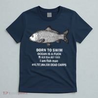 Born To Swim Ocean Is A Fuck Kill Em All 1989 T-Shirt thumb 5