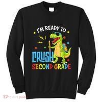 Back To School I'm Ready To Crush Second Grade Dinosaur Sweatshirt thumb 0