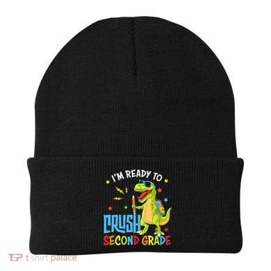 Back To School I'm Ready To Crush Second Grade Dinosaur Beanie