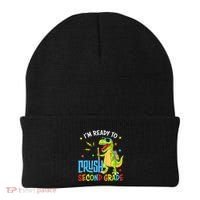 Back To School I'm Ready To Crush Second Grade Dinosaur Beanie thumb 0
