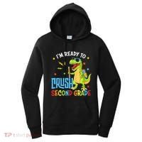 Back To School I'm Ready To Crush Second Grade Dinosaur Women's Hoodie thumb 0