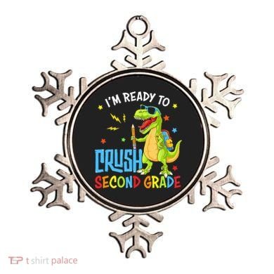 Back To School I'm Ready To Crush Second Grade Dinosaur Ornament