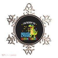 Back To School I'm Ready To Crush Second Grade Dinosaur Ornament thumb 0