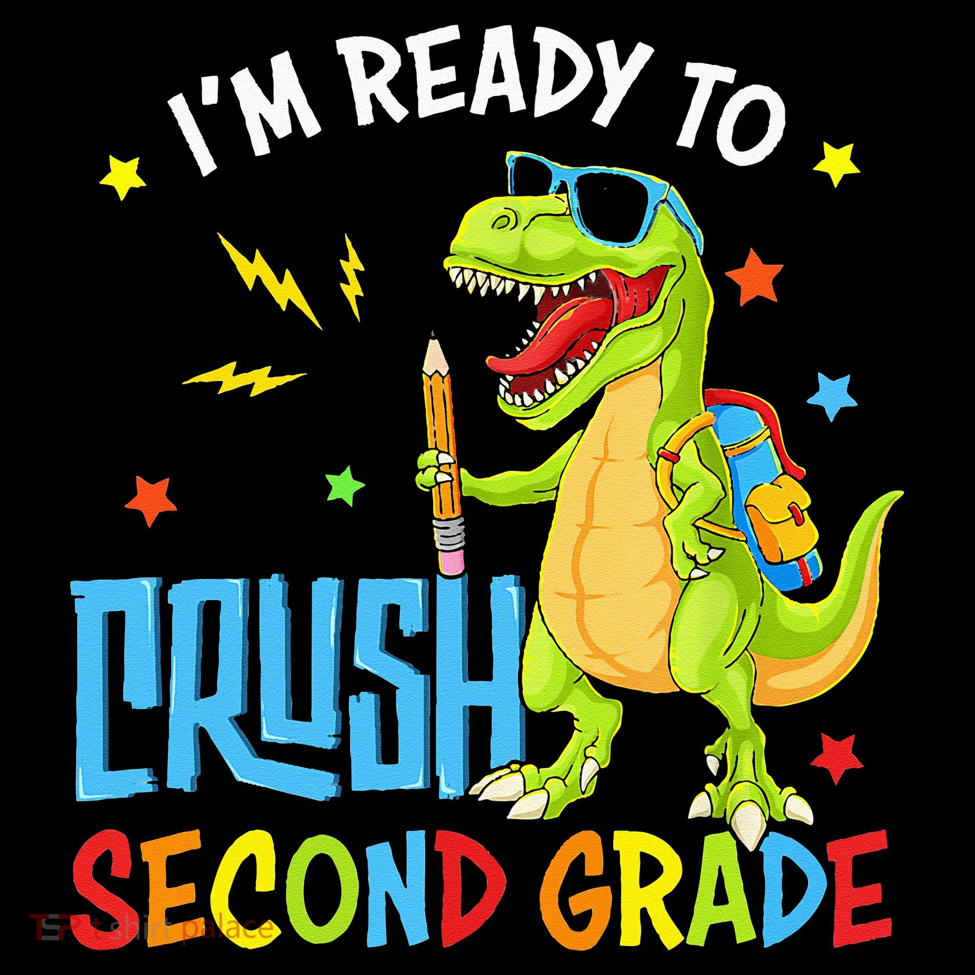 Back To School I'm Ready To Crush Second Grade Dinosaur Ornament