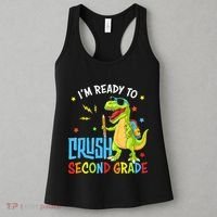 Back To School I'm Ready To Crush Second Grade Dinosaur Women's Tank Top thumb 3