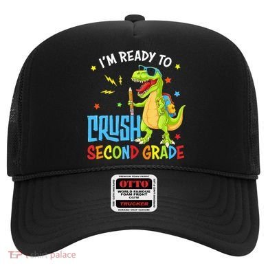 Back To School I'm Ready To Crush Second Grade Dinosaur Hat