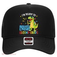 Back To School I'm Ready To Crush Second Grade Dinosaur Hat thumb 0