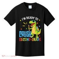 Back To School I'm Ready To Crush Second Grade Dinosaur Kids T-Shirt thumb 0