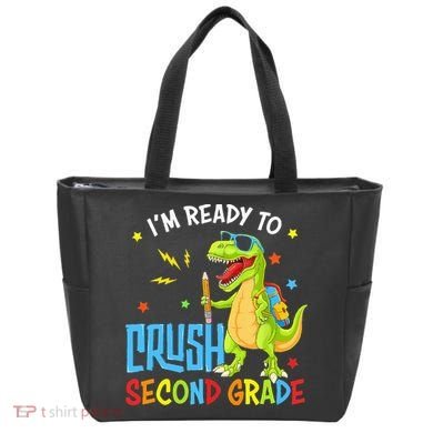 Back To School I'm Ready To Crush Second Grade Dinosaur Tote Bag