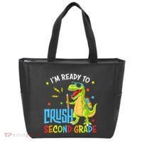 Back To School I'm Ready To Crush Second Grade Dinosaur Tote Bag thumb 0