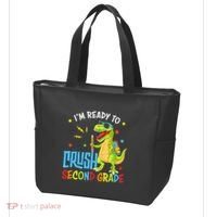Back To School I'm Ready To Crush Second Grade Dinosaur Tote Bag thumb 3