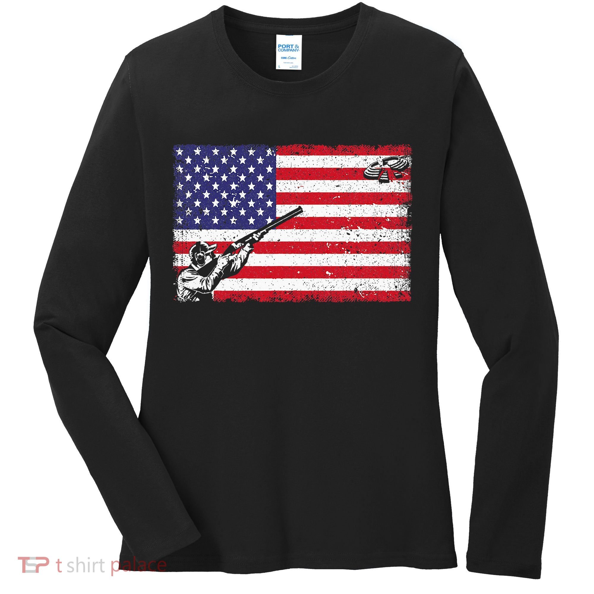 Best Trap Shooting Skeet Shooting Clay Target Women's Long Sleeve Shirt