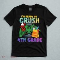 Back To School I'm Ready To Crush 4th Grade Gamer First Day Of School T-Shirt thumb 5