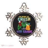 Back To School I'm Ready To Crush 4th Grade Gamer First Day Of School Ornament thumb 0