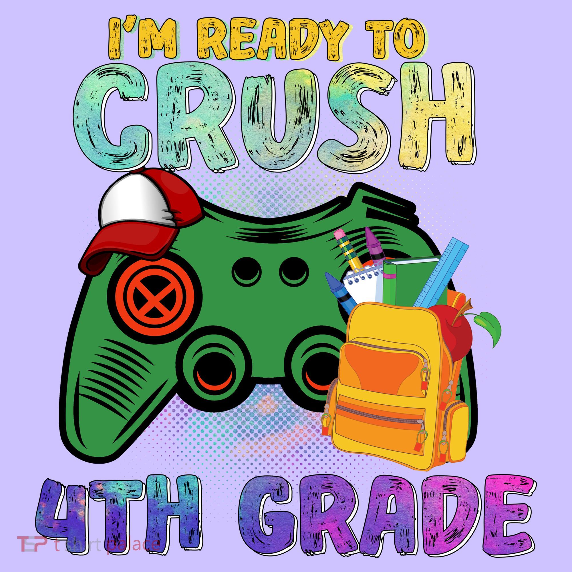 Back To School I'm Ready To Crush 4th Grade Gamer First Day Of School Mousepad