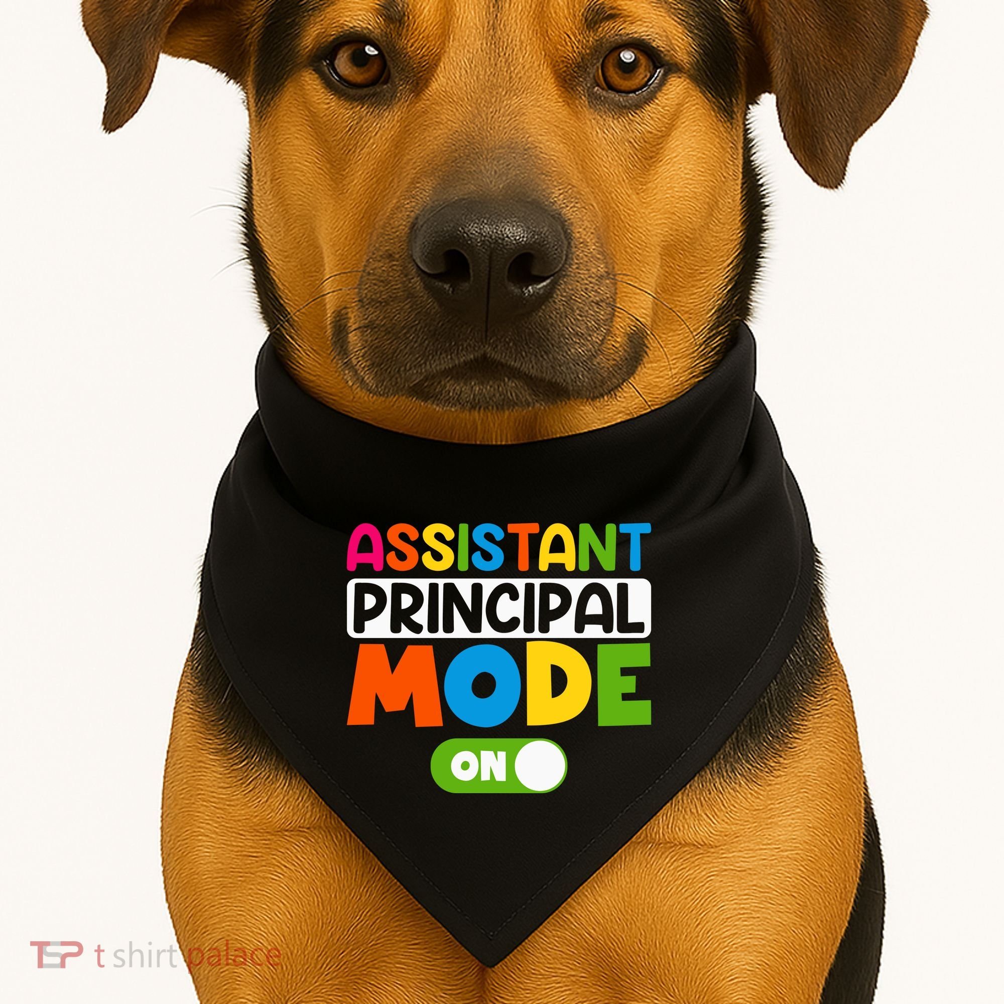 Back To School Assistant Principal Mode On USA-Made Doggie Bandana
