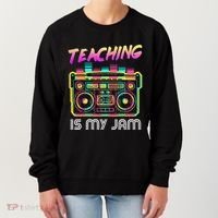 Back to School Retro Teaching is My Jam 80s Teacher Boombox Women's Sweatshirt thumb 0